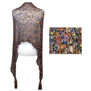 Bear Fact Multicolor Silk Nylon Metallic Knit Wrap
